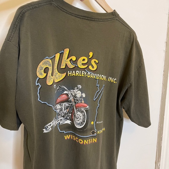 Vintage 90s Harley Davidson super worn shirt comfy - Picture 8 of 9